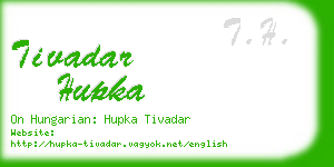 tivadar hupka business card